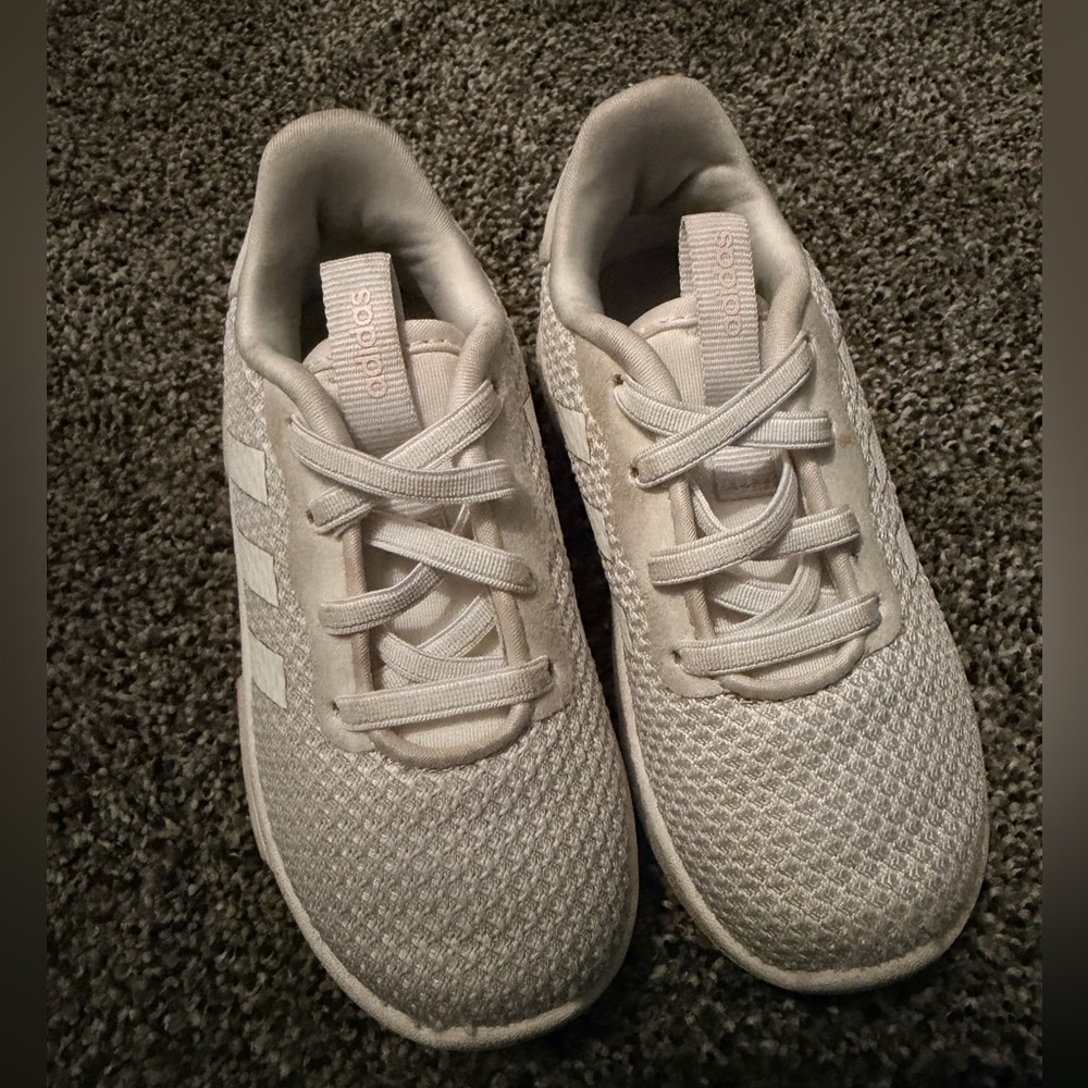 Adidas Kids White Mesh Sneakers